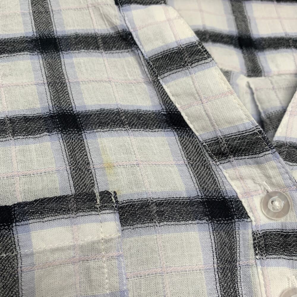 3/$20 Torrid women's plus size white plaid Harper three quarter sleeve top 0X - Picture 8 of 9